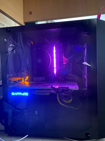 Used Gaming Desktop PC with Sapphire GPU and RGB Lighting