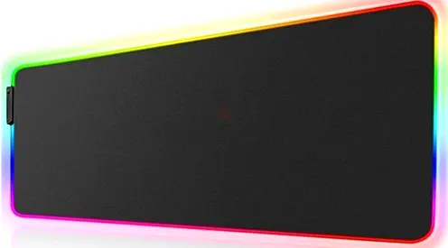 Large RGB Gaming Mouse Pad — Extended Desk Mat with Perimeter LED Lighting