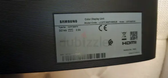 Samsung Curved Monitor (Used) - Model Code LS22F350FHNXZA