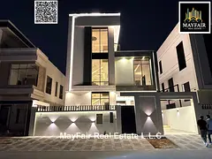 For sale: A modern villa featuring a unique contemporary design and luxurious finishes. No service c