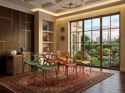 Karttel Milano Set of Modern Colorful Masters Style Dining Chairs