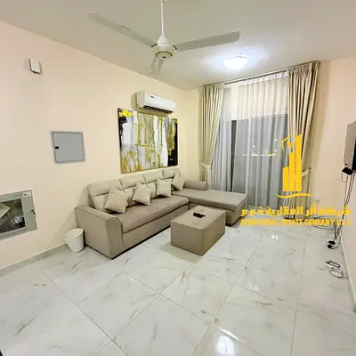 Furnished one-bedroom apartment for monthly rent in Ajman - Al Hamidiya - near Abaya Roundabout ✔️ Includes bills and internet - Stylish furnishings