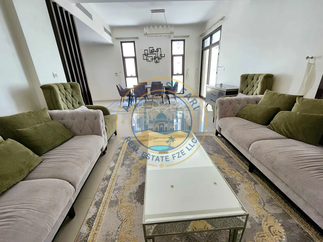 Fully Furnished 3BR Villa with Maid Room Only 130K in Nasma Residence