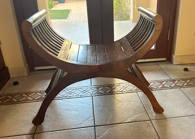 Solid wood ottoman