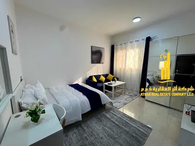فرصة ذهبية أفخم استوديو مفروش بالكامل للإيجار الشهري في المويهات 2  – عجمان ✨