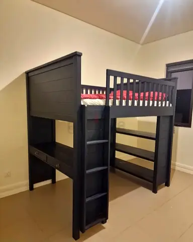 Available high quality pottery barn bank bed with mattress like new
