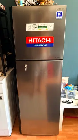 Hitachi 2-door Refrigerator - Ver Good Condition, Stainless Finish Used by Single Executive Only