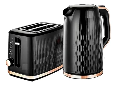 BLACK+DECKER 1.7L Kettle  7-Level Browning Control Toaster - Ideal for Hot Beverages, Soups, Cookin