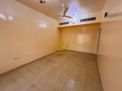 For rent: One bedroom, living room, two bathrooms, separate lounge, central air conditioning, spacious, prime location near schools and Mohammed Bin Z