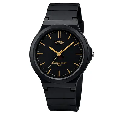 Casio Classic Black Quartz Mens Watch - Water Resistant 50M
