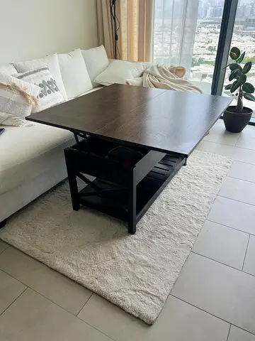 Multi function Coffee Table convertible to Dinning table with storage