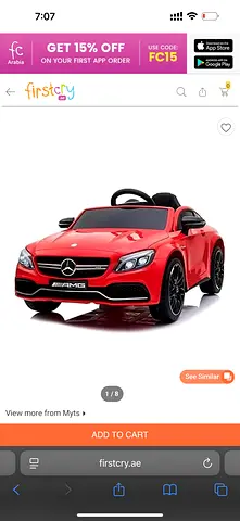 Red Mercedes AMG Electric Ride-On Car for Kids
