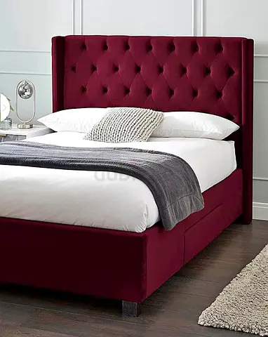 Ef furniture velvet upholstered bed brand new