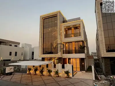 Luxury villa for sale in Al Yasmin, fully furnished, opposite Al Rahmaniya, Sharjah, next to a park.