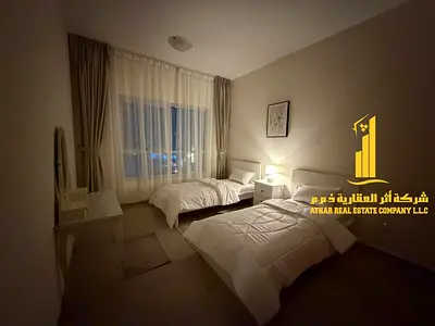 شقة غرفتين وصالة ( اول ساكن ) مفروشة فرش جديد  للايجار الشهرى بعجمان - الكورنيش