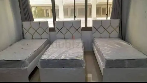 Three Single Beds with Headboards - New/Unused