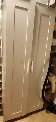 White Freestanding Storage Cabinet / Wardrobe - Good Condition