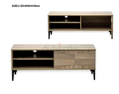 Wooden TV Stand / Entertainment Unit - 120cm, Oak Finish