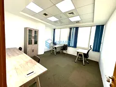 Ready-to-move 300 sq ft office space in Dubai with modern workspace, on-site cafeteria, pantry, and