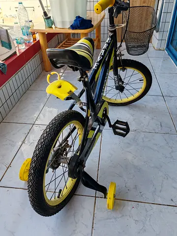 Kids 16-inch Training Bicycle with Stabilizers and Basket - Good Condition