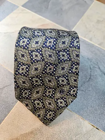 Dunhill Silk Paisley Screen-Printed Tie - Grey