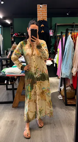 Zara Tropical Print Tunic Dress