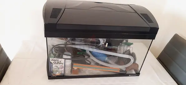 BOYU Branded Glass Aquarium Fish Tank with Accessories (Size-50CM, Filter, Heater, Tubing, etc)