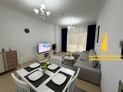 ✨ Luxury apartment for monthly rent, one bedroom and a hall with an open view, fully furnished with elegant furniture and a fully equipped kitchen