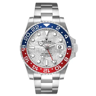 Rolex GMT-Master II Pepsi Stainless Steel Watch with Meteorite Dial
