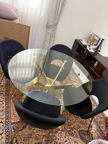 Luxury Glass Dining Set – Purchased in Canada