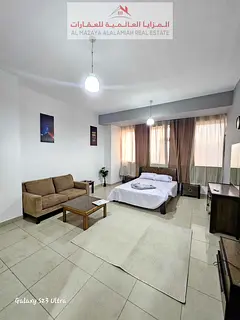 Monthly furnished studio in Al Nahda, including internet