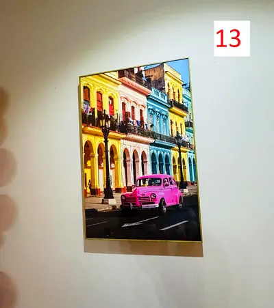 Wall Frame - Colorful Car  houses - 60x40cm
