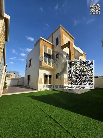 🏡 فيلا فاخرة للبيع في الزاهية – عجمان | زاوية شارعين + روف