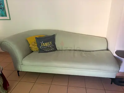 Mint green  chaise lounge sofa - single arm, modern style feather filling -brand (The 0ne)