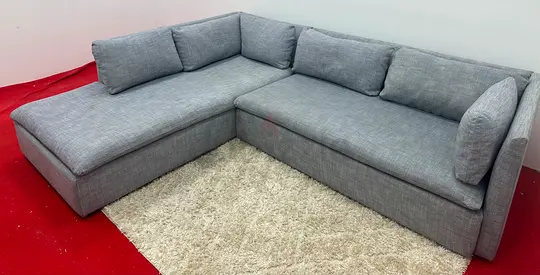 Amazing condition grey color pottery barn lshape sofa