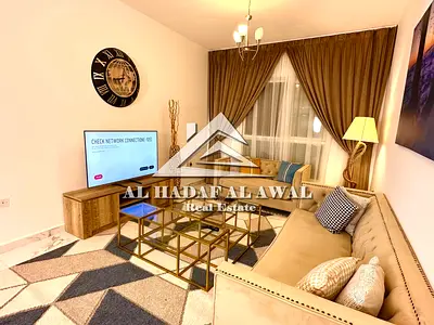 One bedroom and living room in Muwaileh Commercial Area. Good size, clean furnishings. With 2 bathrooms and parking inside the building. Rent 4000 AED