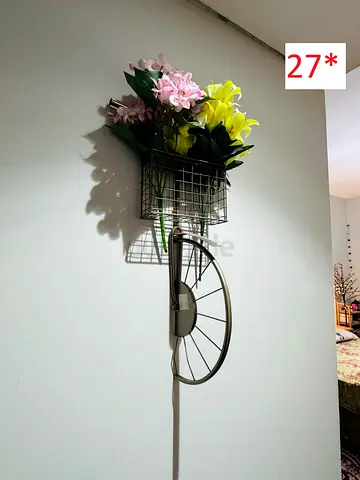 Wall decoration - Half bicycle with flowers