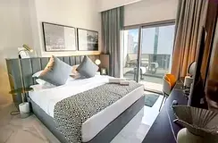 Furnished 1BR+ Maids | Downtown &amp; Canal View