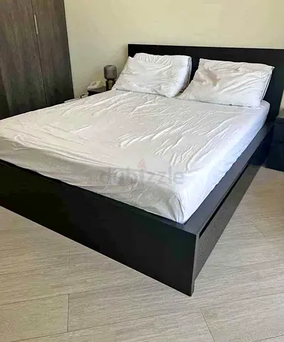 IKEA malam bed with mattress queen size 160x200cm bed