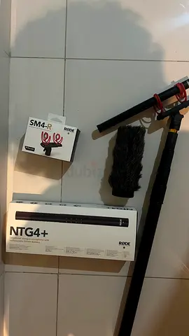 Rode NTG4+ Shotgun Microphone with 3.3m Boom Pole, Zoom H1N Sound Recorder, Shock Mount, Deadcat