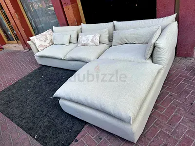 Premium Quality Perfect Condition Marina Home feather 🪶 filled L Shape Sofa