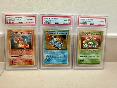 Pokemon 1999 CD Promo Trio PSA 10 (Charizard, Blastoise, Venusaur)