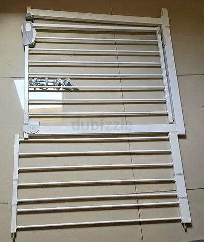 White Metal Baby Safety Gate — Used, Good Condition