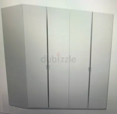 light beige 4-Door Wardrobe / Armoire - Good Condition