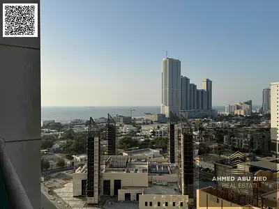 Largest One Bedroom Apartment for Annual Rent with Sea View in Ajman One Towers Al Rashidiya 3 Master Bedroom Parking Gym Pool AED 40000 4 Payments
