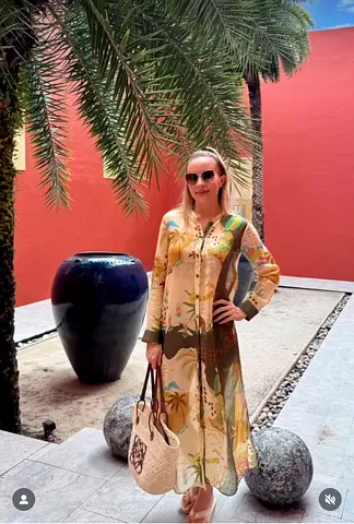 Zara Tropical Print Tunic Dress