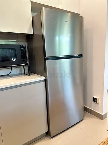 Stainless Steel Refrigerator - Top Freezer, Good Working Condition