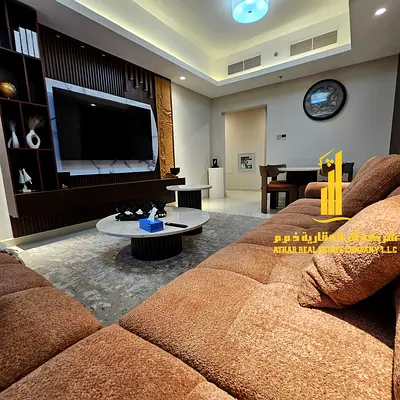 Luxurious one-bedroom apartment with brand new furnishings for monthly rent in Ajman - Al Rashidiya 1 - Gulfa Tower