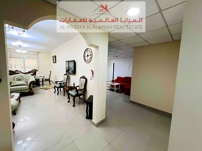 للايجار شهري - شقة مفروشة بالكامل جديد، 3 غرف و صالتين و غرفة خادمة - بلكونة مع اطلالة بحر - مساحة كبيرة - مع انترنت و باركينج