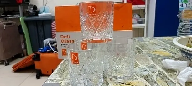 Set of 4 Deli Glass Crystal- Scotch glasses brand new